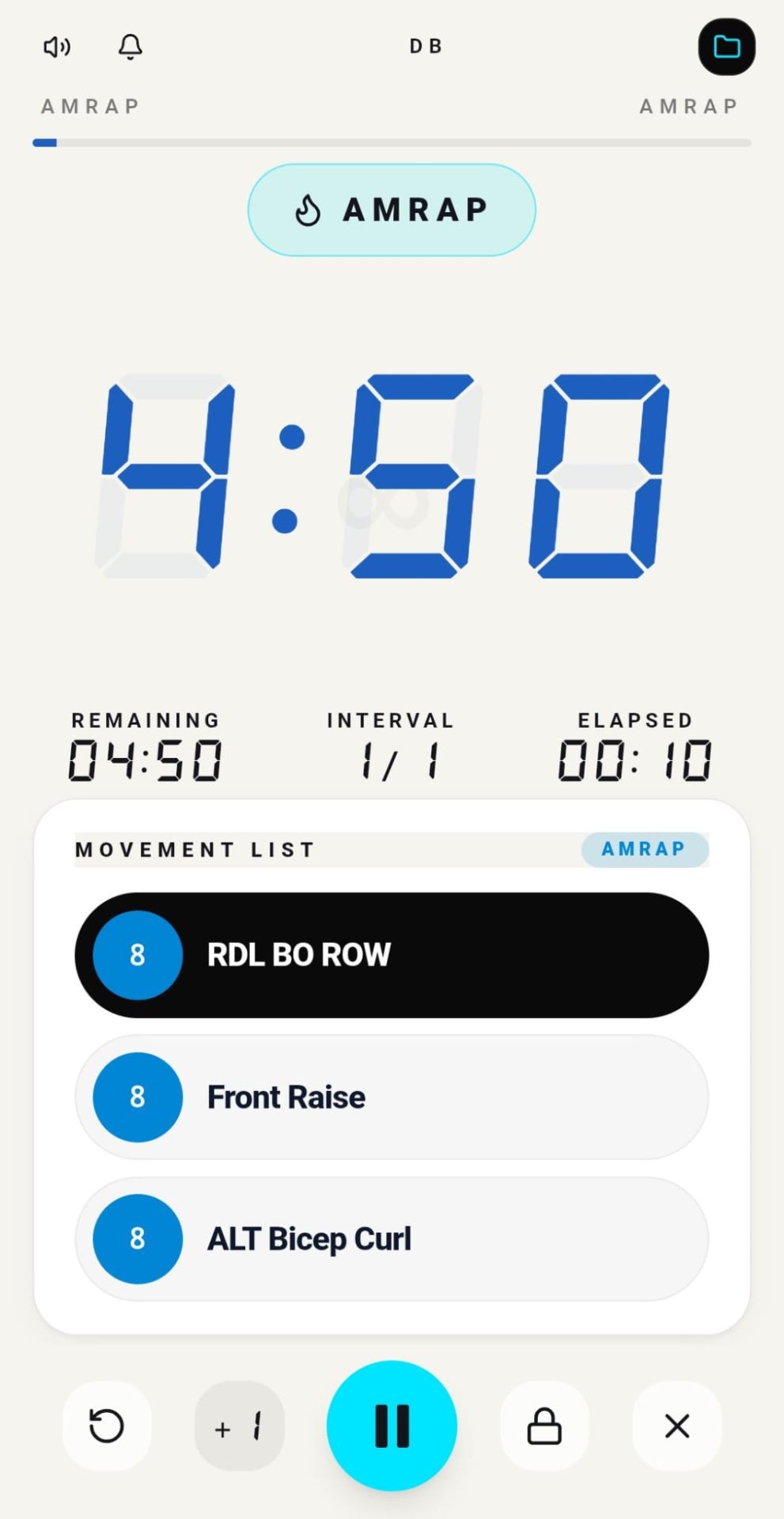 Apex Pro light mode timer layout on a phone